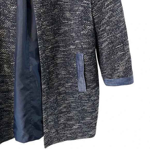 Ivanka Trump Dark Blue Long Blazer Jacket Tweed Fall Winter Career Professional - Picture 4 of 4